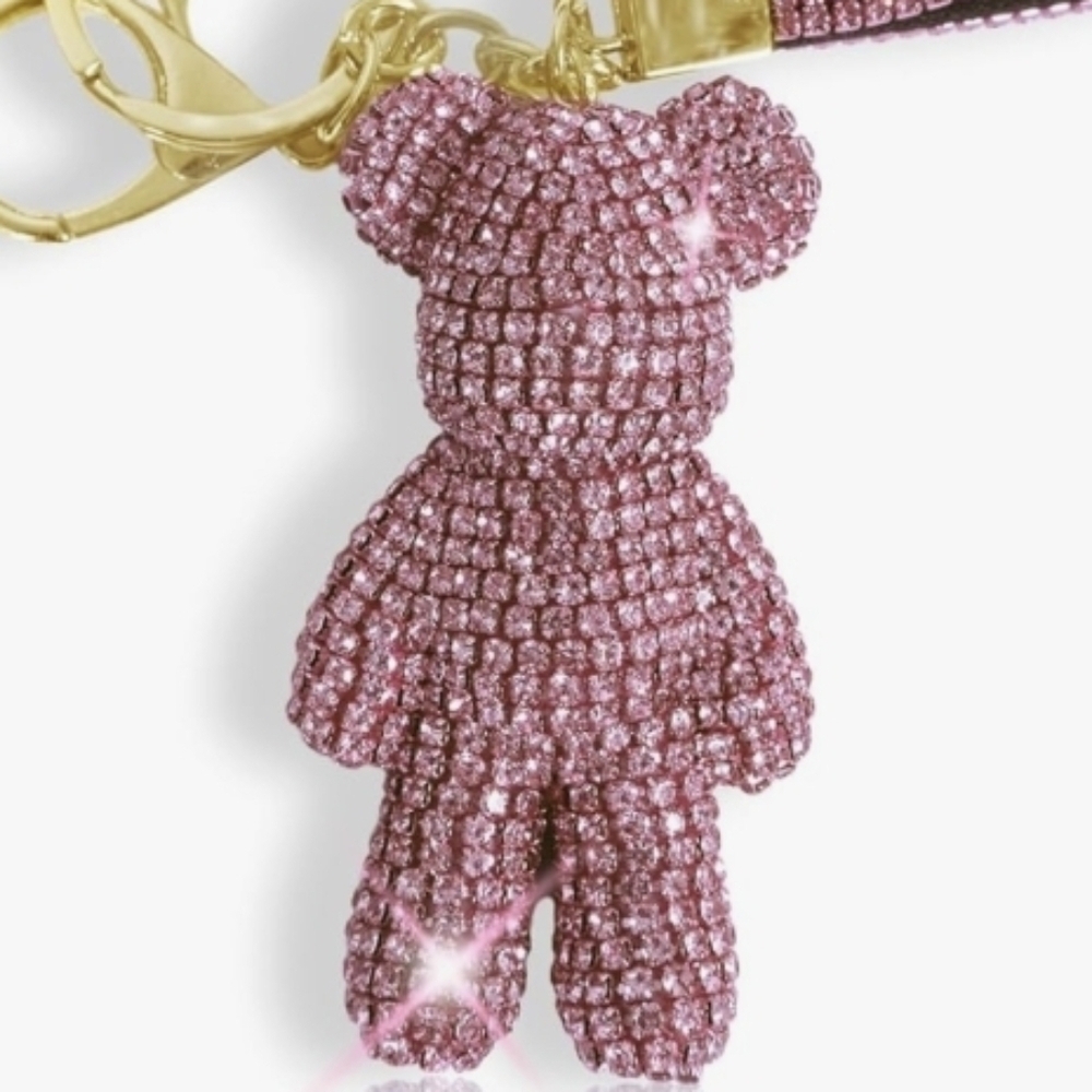 Rhinestone Keychain Bag Charm